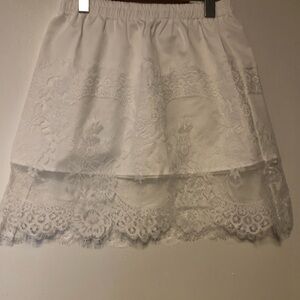 Bundle 2 Lace Tiered White and Black Mini Skirts